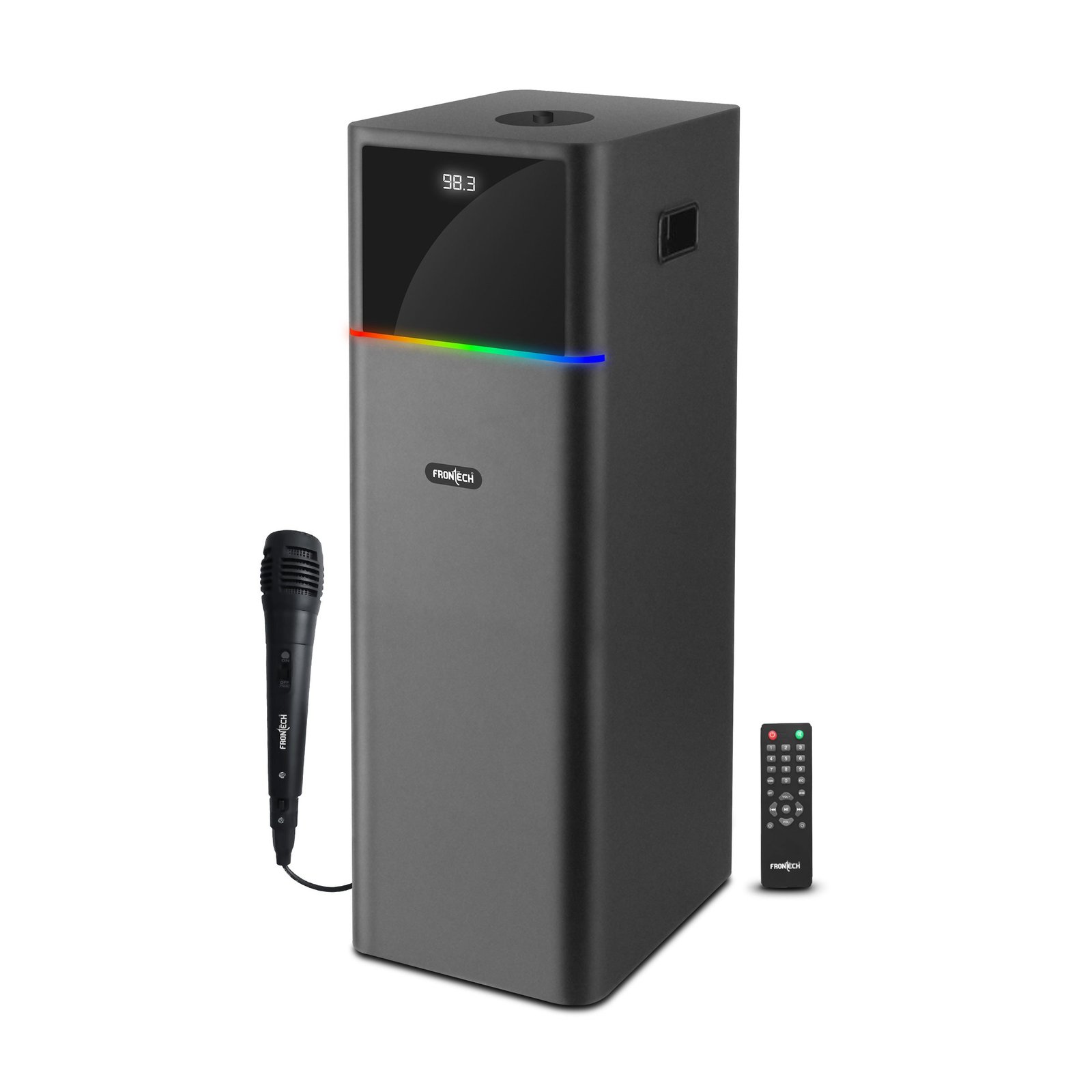 01_SW0168.jpg Frontech CRUX-168 Multimedia Tower Speaker 90W Output In-Built FM USB/BT/AUX/MIC Support (SW-0168) - Image 1