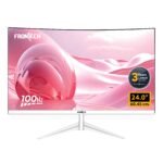 Frontech 24 inch Curved LED Monitor 100Hz 1920x1080 Wall Mountable Frameless HDMI & VGA 5ms Ultima Series 3 Years Warranty