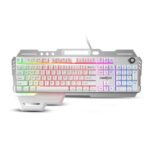 Frontech Wired RGB Backlight Gaming Keyboard 104 Key Layout 19 Anti Ghosting Volume Control USB Plug & Play 1.5m Braided Cable 1 Year Warranty