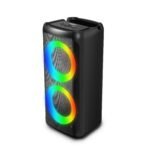 Frontech Multimedia Party Speaker 20W RGB Lights Dual 4-inch Drivers 2400mAh Battery TWS/FM/USB/BT/AUX Wired Mic 1 Year Warranty (SW-0250)